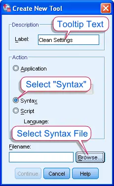 SPSS Toolbar - Create New Tools SPSS Toolbar - Create New Tools