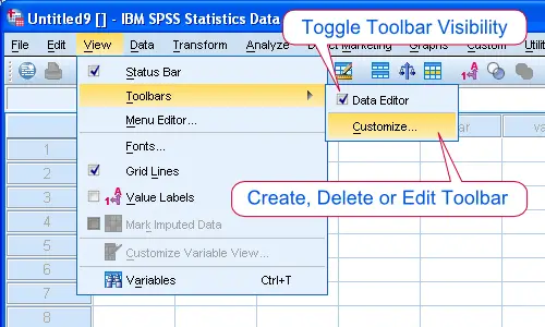 SPSS Toolbar - Create New SPSS Toolbar - Create New