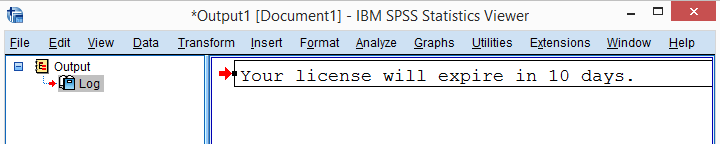 SPSS Your License Will Expire In 10 Days